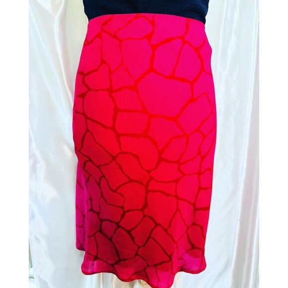 EXPRESS Y2K Pencil Skirt XS Mesh Fairy Grunge Whimsigoth VTG Hot PInk Summer - Picture 3 of 5